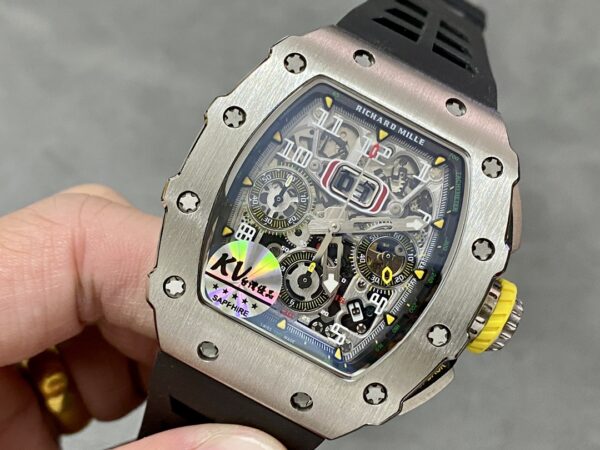 Richard Mille RM 11-03 Automatic Flyback Chronograph Silver Watch - Image 5