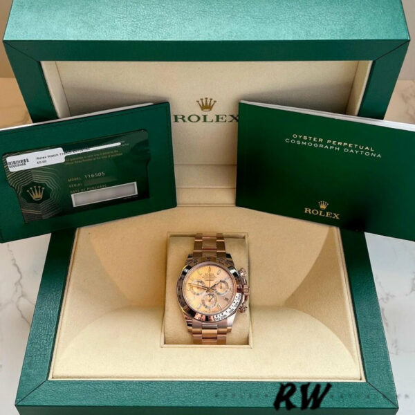 Rolex Daytona m116505 Everose Gold Sundust Pink Dial 40MM Mens Replica Watch - Image 6