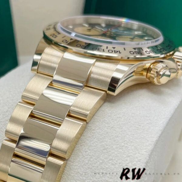 Rolex Daytona 116528 Yellow Gold Black Paul Newman Dial 40mm Mens Replica Watch - Image 4