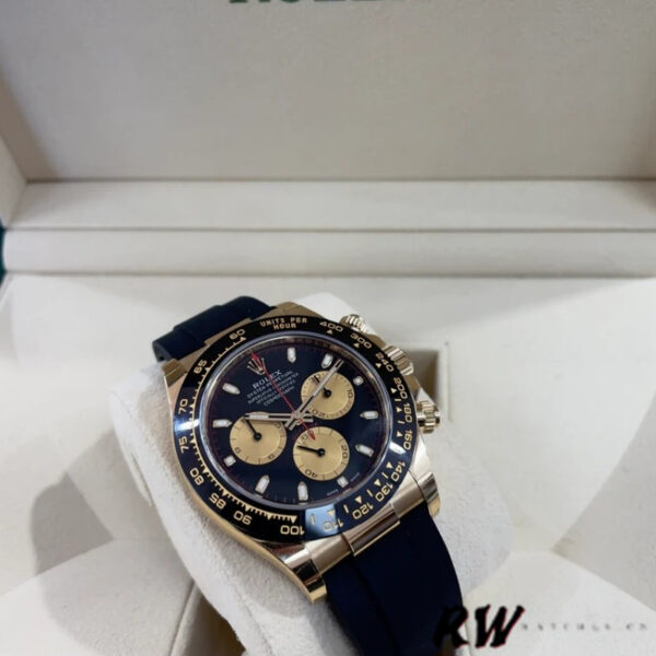 Rolex Daytona 116528LN Black Dial Rubber strap 40mm Mens Replica Watch - Image 2