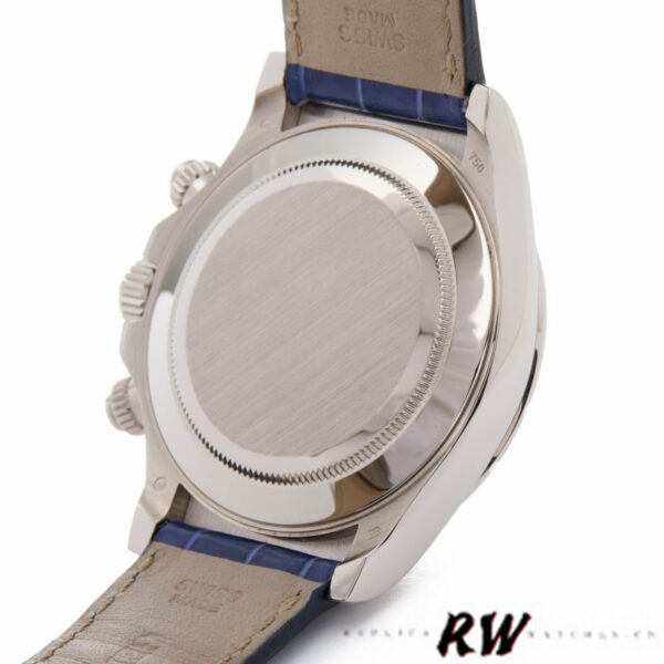 Rolex Daytona 116519 Sodalite Arabic Dial Blue Alligator Leather 40mm Mens Replica Watch - Image 4