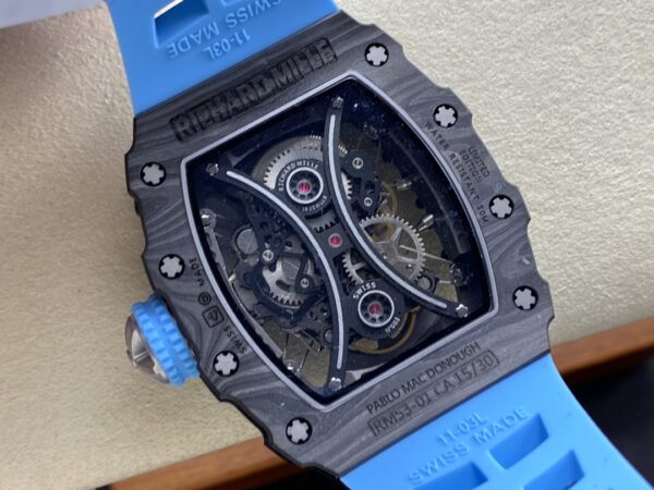 Richard Mille RM 53-01 Tourbillon Pablo Mac Donough Blue Rubber Strap - Image 8