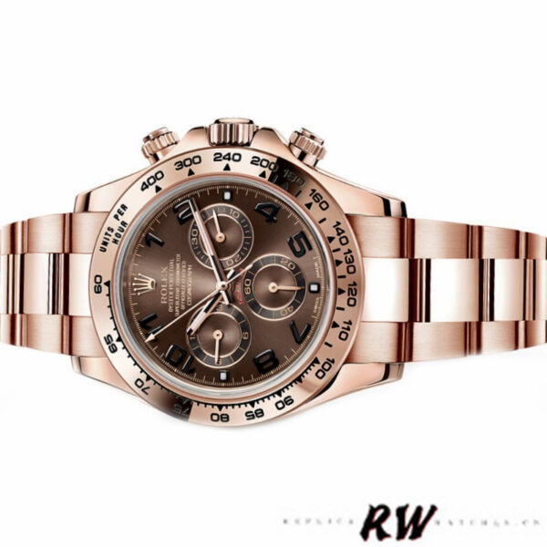 Rolex Daytona m116505 Everose Gold Brown Dial 40MM Mens Replica Watch - Image 4