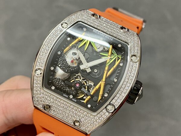 Richard Mille RM 026 01 Panda A Luxurious Bamboo Wonderland Diamond And Gold - Image 4