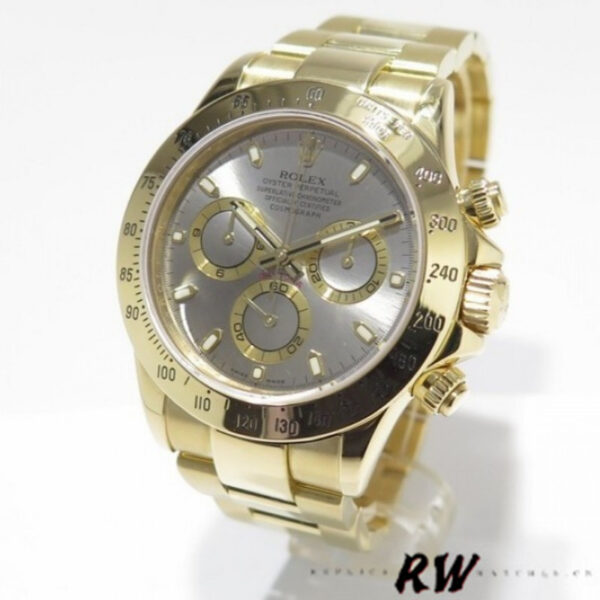 Rolex Cosmograph Daytona 116528 Grey Index Dial 40MM Mens Replica Watch - Image 3