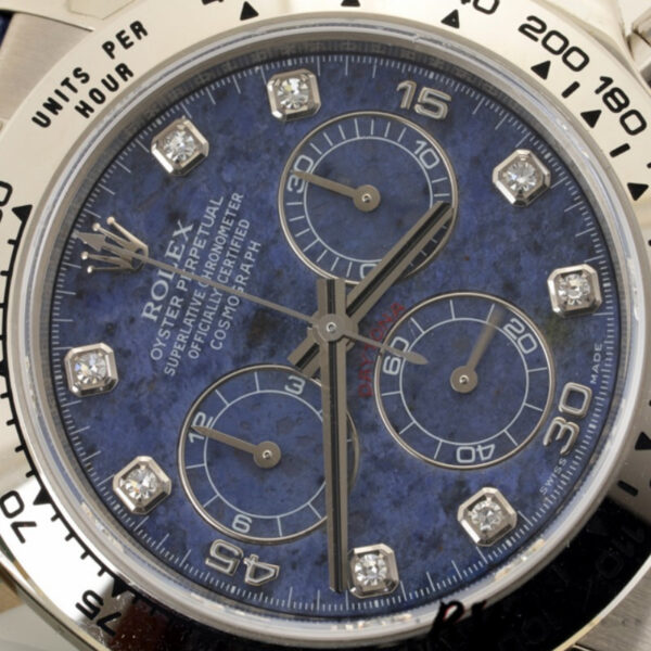 Rolex Daytona 116519 Sodalite diamonds dial 40mm Mens Replica Watch - Image 4