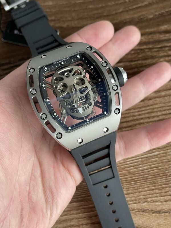 5 Colors Richard Mille Limited Edition RM52 Skull Titanium Tourbillon Openworked Dial - Image 5