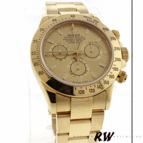Rolex Cosmograph Daytona 116528 Champagne Index Dial 40MM Mens Replica Watch - Image 2
