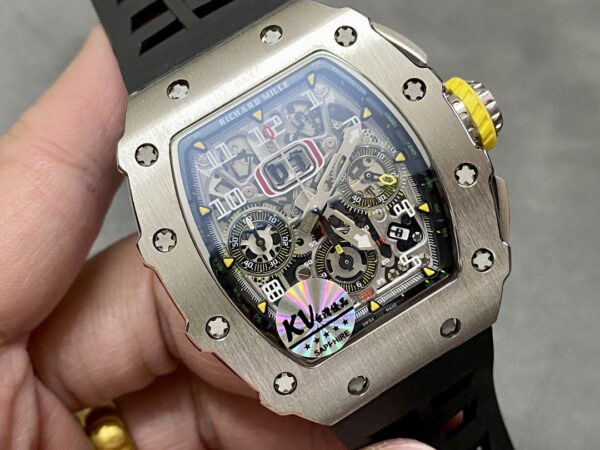 Richard Mille RM 11-03 Automatic Flyback Chronograph Silver Watch - Image 4