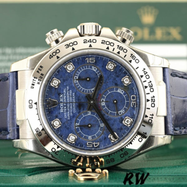 Rolex Daytona 116519 Sodalite diamonds dial 40mm Mens Replica Watch - Image 2