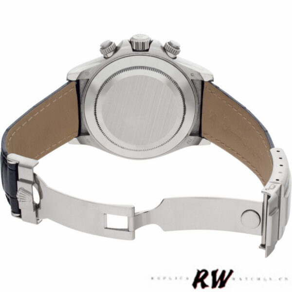 Rolex Daytona 116519 White Dial Black Leather strap 40mm Mens Replica Watch - Image 5