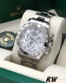 Rolex Cosmograph Daytona 116509 White Mother of Pearl Dial 40MM Mens Replica Watch - Image 2
