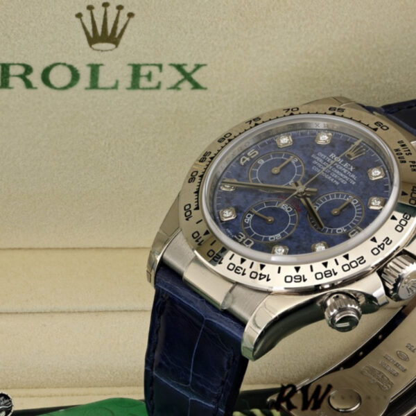 Rolex Daytona 116519 Sodalite diamonds dial 40mm Mens Replica Watch - Image 3