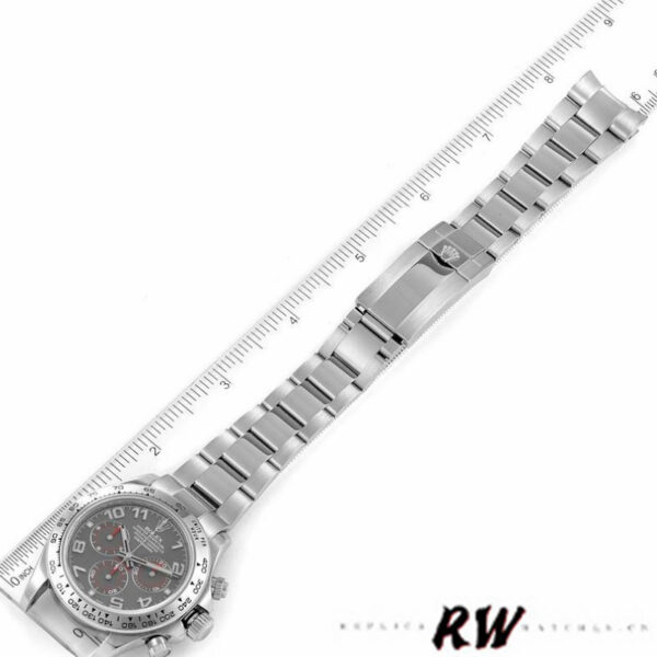 Rolex Cosmograph Daytona 116509 Gray Arabic Dial White Gold 40MM Mens Replica Watch - Image 6