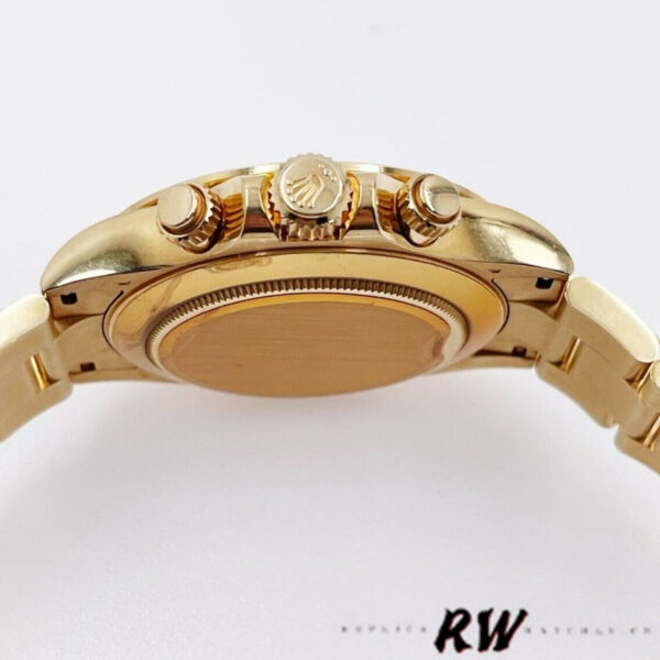 Rolex Daytona 116528 Yellow Gold Blue Racing Dial 40mm Mens Replica Watch - Image 3