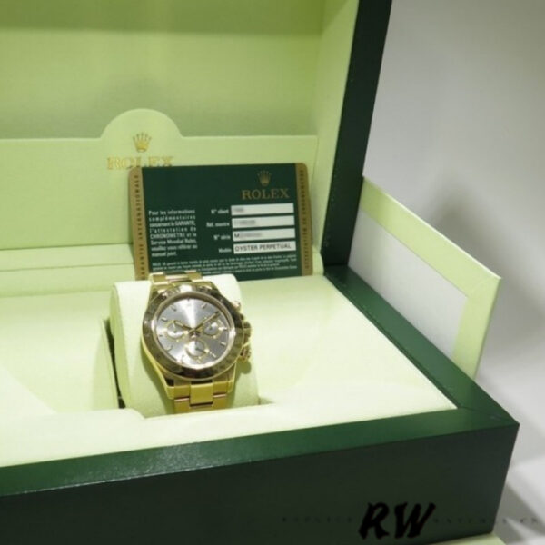 Rolex Cosmograph Daytona 116528 Grey Index Dial 40MM Mens Replica Watch - Image 6