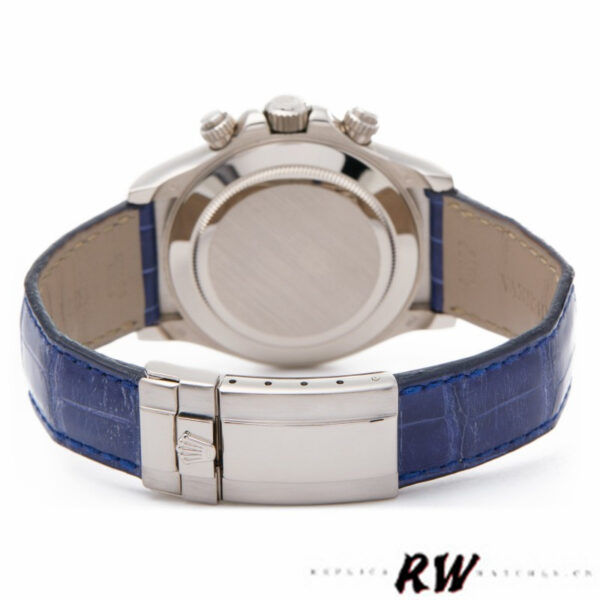 Rolex Daytona 116519 Sodalite Arabic Dial Blue Alligator Leather 40mm Mens Replica Watch - Image 5