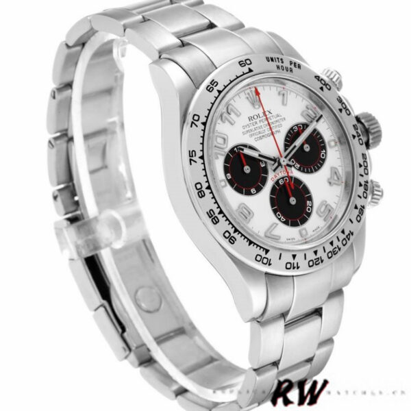 Rolex Cosmograph Daytona 116509 White Arabic Dial White Gold 40MM Mens Replica Watch - Image 2