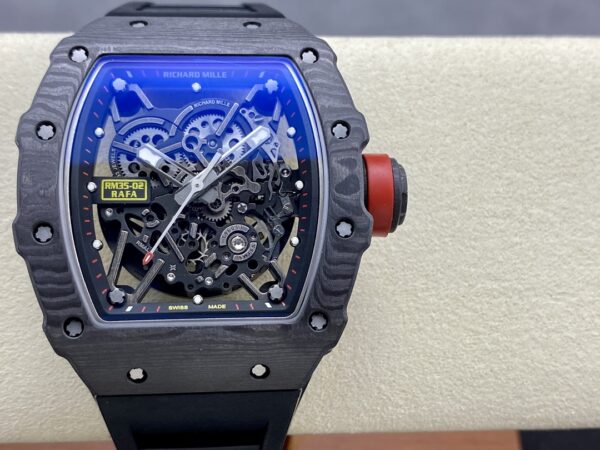 Richard Mille Rafael Nadal NTPT Carbon RM Black Rubber Strap RM035-02 - Image 5