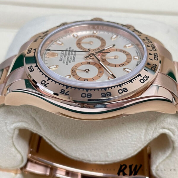 Rolex Cosmograph Daytona 116505 Oyster Bracelet Rose Ivory Dial 40mm Mens Replica Watch - Image 4