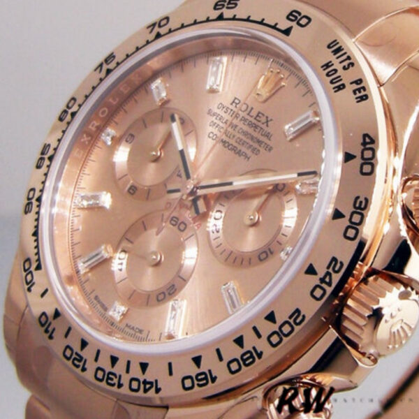 Rolex Daytona m116505 Everose Gold Sundust Pink Dial 40MM Mens Replica Watch - Image 4