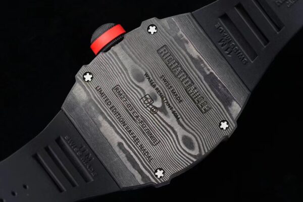 Replica RM 27-03 Rafael Nadal Black Tourbillon Black Rubber Strap - Image 7