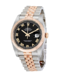 Rolex Datejust Black Roman Replica - Image 2