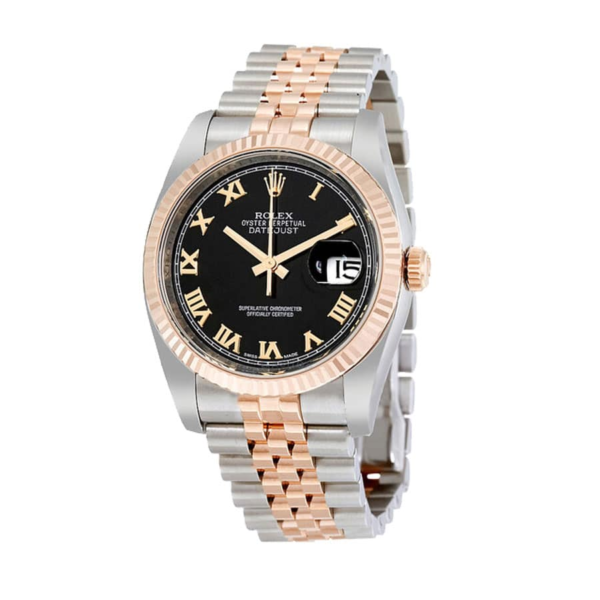 Rolex Datejust Black Roman Replica - Image 2