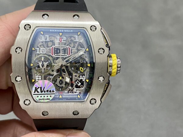 Richard Mille RM 11-03 Automatic Flyback Chronograph Silver Watch - Image 3