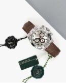 Rolex Daytona 116519 White Gold Racing Dial Brown Leather strap 40mm Mens Replica Watch - Image 3