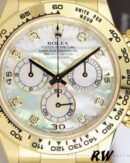 Rolex-Daytona 116528 Yellow Gold MOP Diamond 40mm Mens Replica Watch - Image 2
