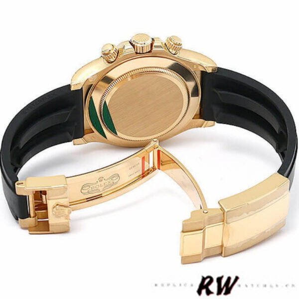 Rolex Daytona 116518LN Black Dial Yellow Gold 40mm Mens Replica Watch - Image 6