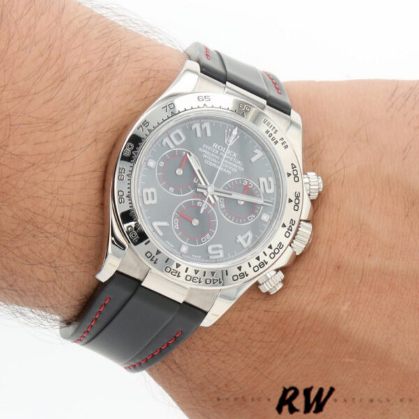 Rolex Daytona 116519 Grey Dial Black RubberB strap 40mm Mens Replica Watch - Image 4