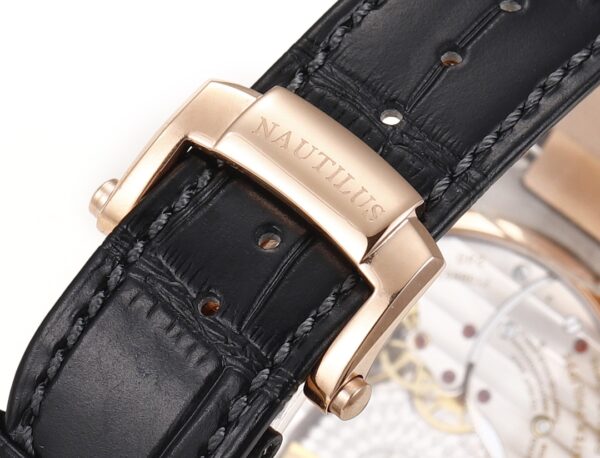 Patek Philippe Nautilus Moon Phases Rose & White Gold Slate Grey Dial 5712GR 001 - Image 8