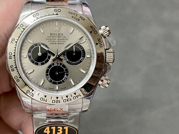 Rolex Cosmograph Daytona 116509 Silver Index Dial 40MM Mens Replica Watch - Image 3