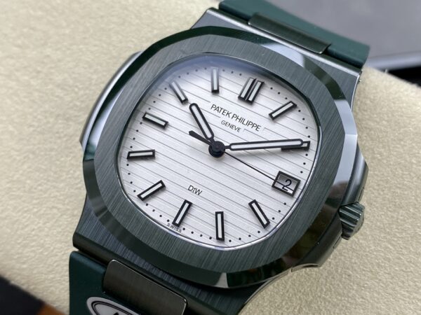 Patek Philippe Nautilus Green Rubber White Dial 5711 40MM Watch - Image 4