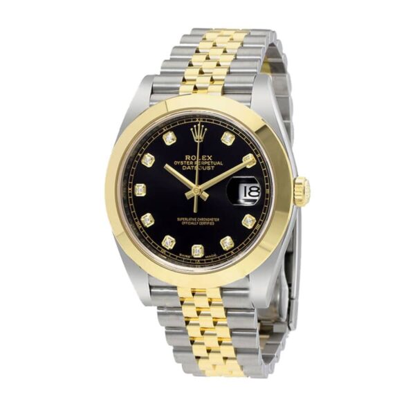 Rolex Datejust Black Diamond Dial Steel Yellow Gold 126303BKDJ Jubilee Replica - Image 2