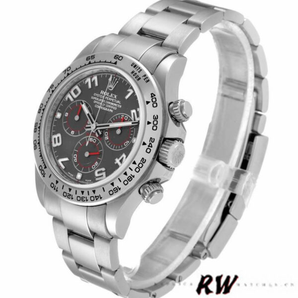 Rolex Cosmograph Daytona 116509 Gray Arabic Dial White Gold 40MM Mens Replica Watch - Image 3
