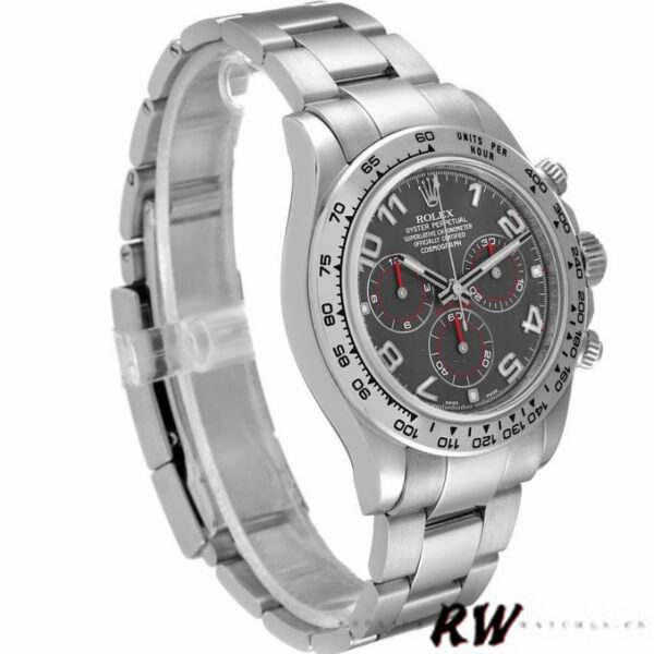 Rolex Cosmograph Daytona 116509 Gray Arabic Dial White Gold 40MM Mens Replica Watch - Image 2
