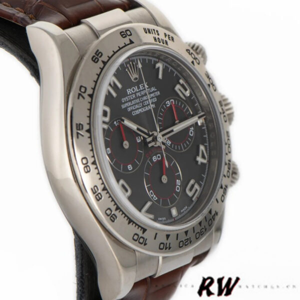 Rolex Daytona 116519 White Gold Grey Dial 40mm Mens Replica Watch - Image 3