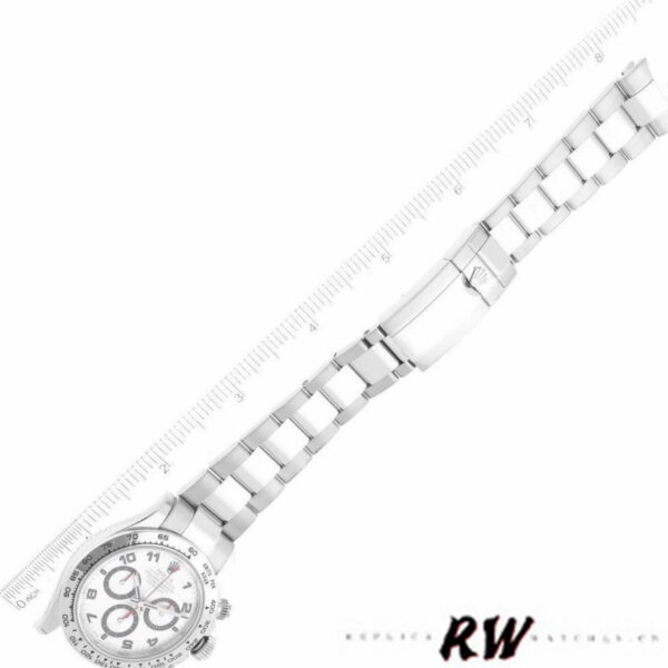 Rolex Cosmograph Daytona 116509 Silver Arabic Dial White Gold 40MM Mens Replica Watch - Image 6