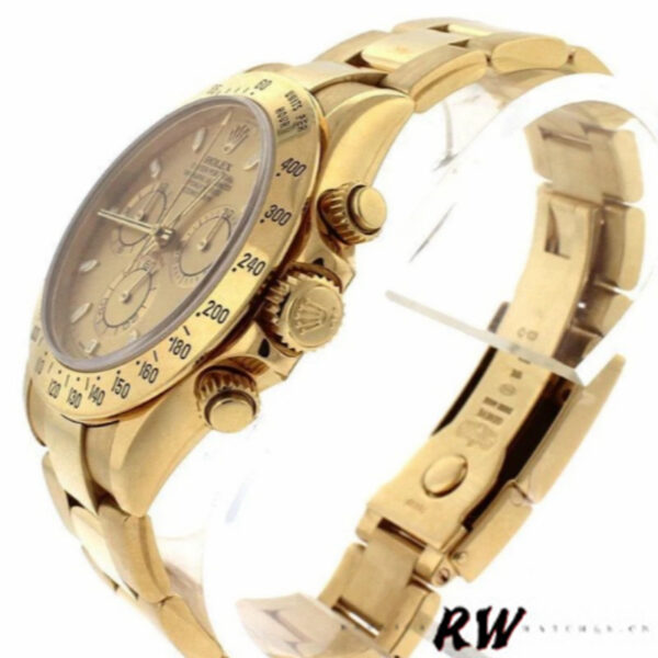 Rolex Cosmograph Daytona 116528 Champagne Index Dial 40MM Mens Replica Watch - Image 4