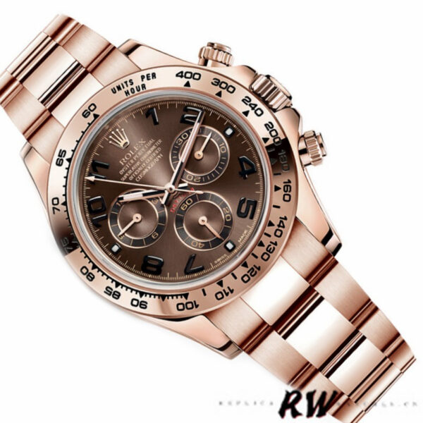 Rolex Daytona m116505 Everose Gold Brown Dial 40MM Mens Replica Watch - Image 3