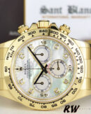 Rolex-Daytona 116528 Yellow Gold MOP Diamond 40mm Mens Replica Watch - Image 3
