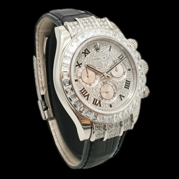 Rolex Cosmograph Daytona 116599 pave diamond dial 40mm Mens Replica Watch - Image 2