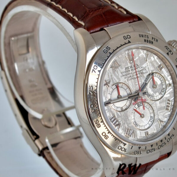 Rolex Daytona 116519 Brown Leather strap Meteorite Dial 40mm Mens Replica Watch - Image 2