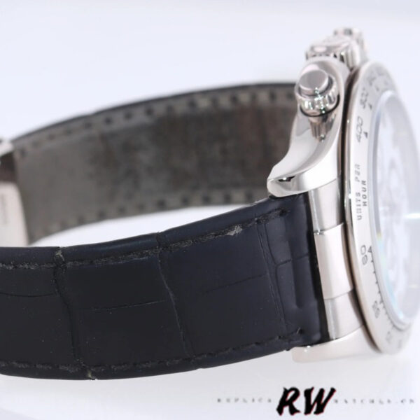 Rolex Daytona 116519 White Arabic Dial Black Leather strap 40mm Mens Replica Watch - Image 5