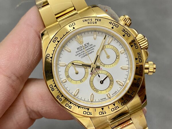Rolex Cosmograph Daytona 116528 White Index Dial 40MM Mens Replica Watch - Image 4