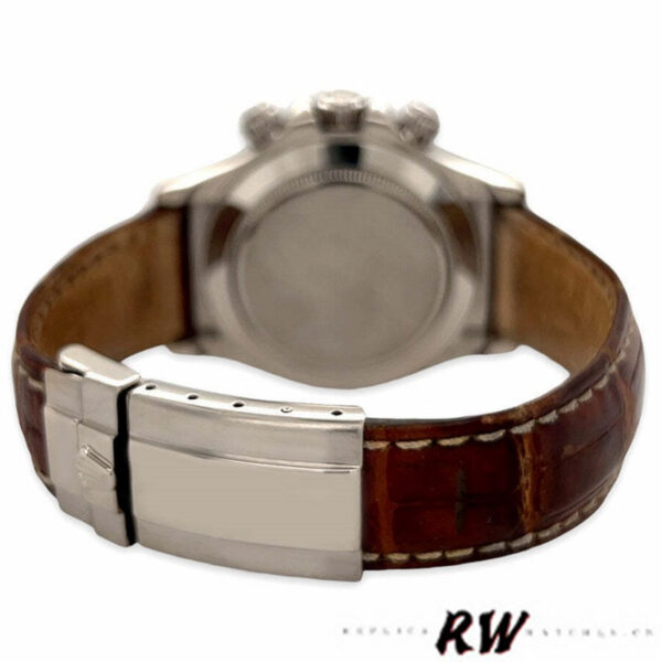 Rolex Daytona 116519 Brown Leather strap Meteorite Dial 40mm Mens Replica Watch - Image 6