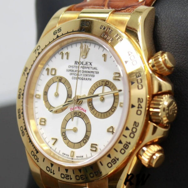 Rolex Cosmograph Daytona 116518 White Dial 40mm Mens replica Watch - Image 2